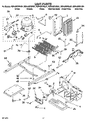 UNIT PARTS Diagram and Parts List for KSRA25CNSS01  KitchenAid Refrigerator