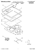 COOKTOP, LITERATURE Diagram and Parts List for KERC500HBT1  KitchenAid Range
