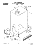 CABINET Diagram and Parts List for RS25AWXAW00  Roper Refrigerator