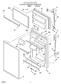 DOOR Diagram and Parts List for ET21NKXGW01  Whirlpool Refrigerator