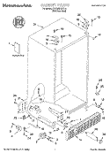 CABINET, LITERATURE Diagram and Parts List for KSRS25FGSS14  KitchenAid Refrigerator