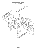 CONTROL PANEL Diagram and Parts List for RF350PXPW0  Whirlpool Range