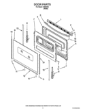 DOOR PARTS Diagram and Parts List for IVE82303  Inglis Range
