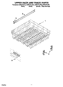UPPER RACK AND TRACK PARTS Diagram and Parts List for KUDI01DLBS6  KitchenAid Dishwasher