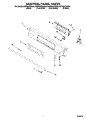CONTROL PANEL PARTS Diagram and Parts List for KERS807SBB00  KitchenAid Range