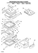 REFRIGERATOR SHELF PARTS Diagram and Parts List for KSRA22ILBL03  KitchenAid Refrigerator