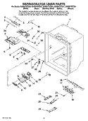 REFRIGERATOR LINER PARTS Diagram and Parts List for GX5SHTXTB01  Whirlpool Refrigerator