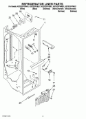 REFRIGERATOR LINER PARTS Diagram and Parts List for KSCS23FVBL01  KitchenAid Refrigerator