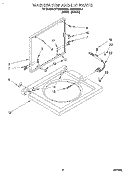 WASHER TOP AND LID Diagram and Parts List for RTG5243BL0  Roper Washer Dryer Combo