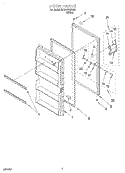 DOOR Diagram and Parts List for EV150FXGW03  Whirlpool Freezer