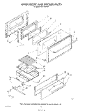 OVEN DOOR AND BROILER Diagram and Parts List for SF311PSRW1  Whirlpool Range