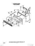 CABINET Diagram and Parts List for MHE10VW0  Roper Microwave