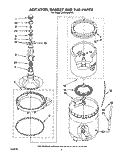 AGITATOR, BASKET AND TUB Diagram and Parts List for LA5705XWN0  Whirlpool Washer