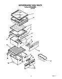 REFRIGERATOR SHELF Diagram and Parts List for 8ED25DQXXN01  Whirlpool Refrigerator