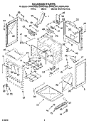 CHASSIS PARTS Diagram and Parts List for GR563LXSB0  Whirlpool Range