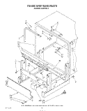 FRAME AND TANK Diagram and Parts List for KUDI21SS2  KitchenAid Dishwasher