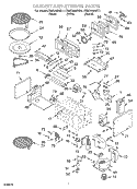 CABINET AND STIRRER Diagram and Parts List for KEMC308HWH1  KitchenAid Microwave Oven Combo