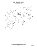 TOP VENTING PARTS Diagram and Parts List for KDRU767VSS04  KitchenAid Range