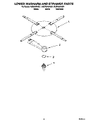 LOWER WASHARM AND STRAINER PARTS Diagram and Parts List for KUDS02SRBL1  KitchenAid Dishwasher
