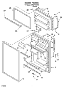 DOOR PARTS Diagram and Parts List for 8ET8MTKXKT05  Whirlpool Refrigerator
