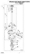 BRAKE AND DRIVE TUBE PARTS Diagram and Parts List for 7MLBR7333MT2  Whirlpool Washer