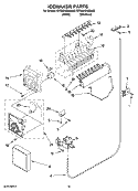 ICEMAKER PARTS, OPTIONAL PARTS (NOT INCLUDED) Diagram and Parts List for BRS62ARANA00  Whirlpool Refrigerator