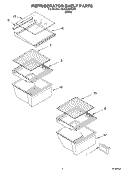 REFRIGERATOR SHELF Diagram and Parts List for RS22AQXKQ01  Roper Refrigerator