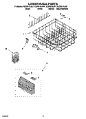 LOWER RACK PARTS Diagram and Parts List for KUDP01DLBL7  KitchenAid Dishwasher