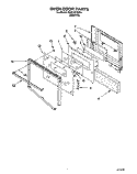 OVEN DOOR Diagram and Parts List for KEBI141YWH1  KitchenAid Wall Oven