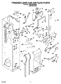 FREEZER LINER AND AIR FLOW PARTS Diagram and Parts List for KSSC36QMS02  KitchenAid Refrigerator