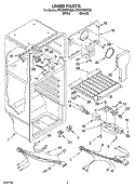 LINER PARTS Diagram and Parts List for ET8GTMXKT00  Whirlpool Refrigerator