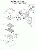 INTERNAL OVEN PARTS Diagram and Parts List for KEBS107SWH02  KitchenAid Wall Oven