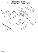 TOP VENTING PARTS, OPTIONAL PARTS Diagram and Parts List for GBD307PRS00  Whirlpool Wall Oven