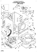 CABINET Diagram and Parts List for RGX6646AL1  Roper Dryer