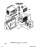 CABINET Diagram and Parts List for ACQ184XX1  Whirlpool Air Conditioner