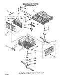 DISHRACK, LIT/OPTIONAL Diagram and Parts List for DU9450XY0  Whirlpool Dishwasher