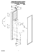 FREEZER DOOR PARTS Diagram and Parts List for KSRG25FVMS00  KitchenAid Refrigerator