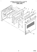 UPPER OVEN DOOR Diagram and Parts List for KEBI200BBL1  KitchenAid Wall Oven