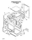 UPPER OVEN Diagram and Parts List for KEBS246YWH1  KitchenAid Wall Oven