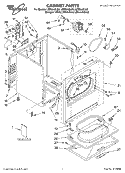 SECTION Diagram and Parts List for LER8648LQ0  Whirlpool Dryer