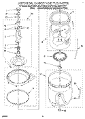 AGITATOR, BASKET AND TUB Diagram and Parts List for RAL5144BG1  Whirlpool Washer