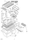 SHELF, OPTIONAL Diagram and Parts List for 5ET8GTXKQ00  Whirlpool Refrigerator