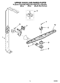 UPPER WASH AND RINSE PARTS Diagram and Parts List for KUDI01ILBS6  KitchenAid Dishwasher