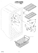 LINER Diagram and Parts List for SVF20NRKQ00  Whirlpool Freezer