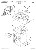TOP AND CABINET Diagram and Parts List for CCW5264W3  Whirlpool Washer