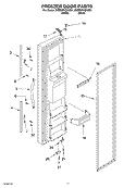 FREEZER DOOR Diagram and Parts List for 3XES0FHQKB01  Whirlpool Refrigerator