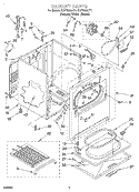 CABINET Diagram and Parts List for KGYS850JT1  KitchenAid Dryer