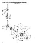 BRAKE, CLUTCH, GEARCASE, MOTOR AND PUMP Diagram and Parts List for LA9320XYW0  Whirlpool Washer