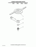 LOWER WASHARM PARTS Diagram and Parts List for DU1300XTVS7  Whirlpool Dishwasher
