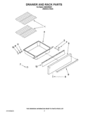 DRAWER & BROILER PARTS Diagram and Parts List for ISE630WS01  Whirlpool Range